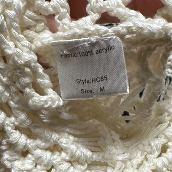 ELAN Elegant White/Cream Crochet Women’s Shrug - Picture 5 of 5